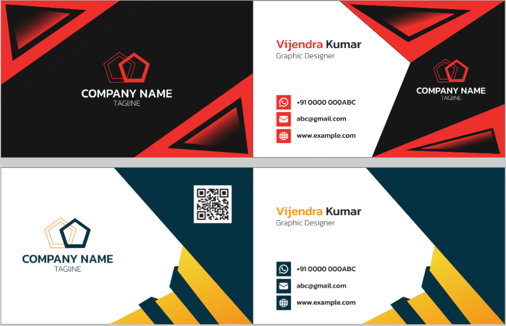 visiting cards design 1